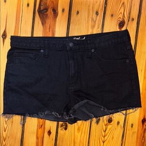 Universal Thread Black Jean Shorts Distressed Cut-Off